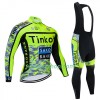 Fietskleding (Fietsshirt Lange Mouw + Lange Koersbroek) 2020 Tinkoff N001